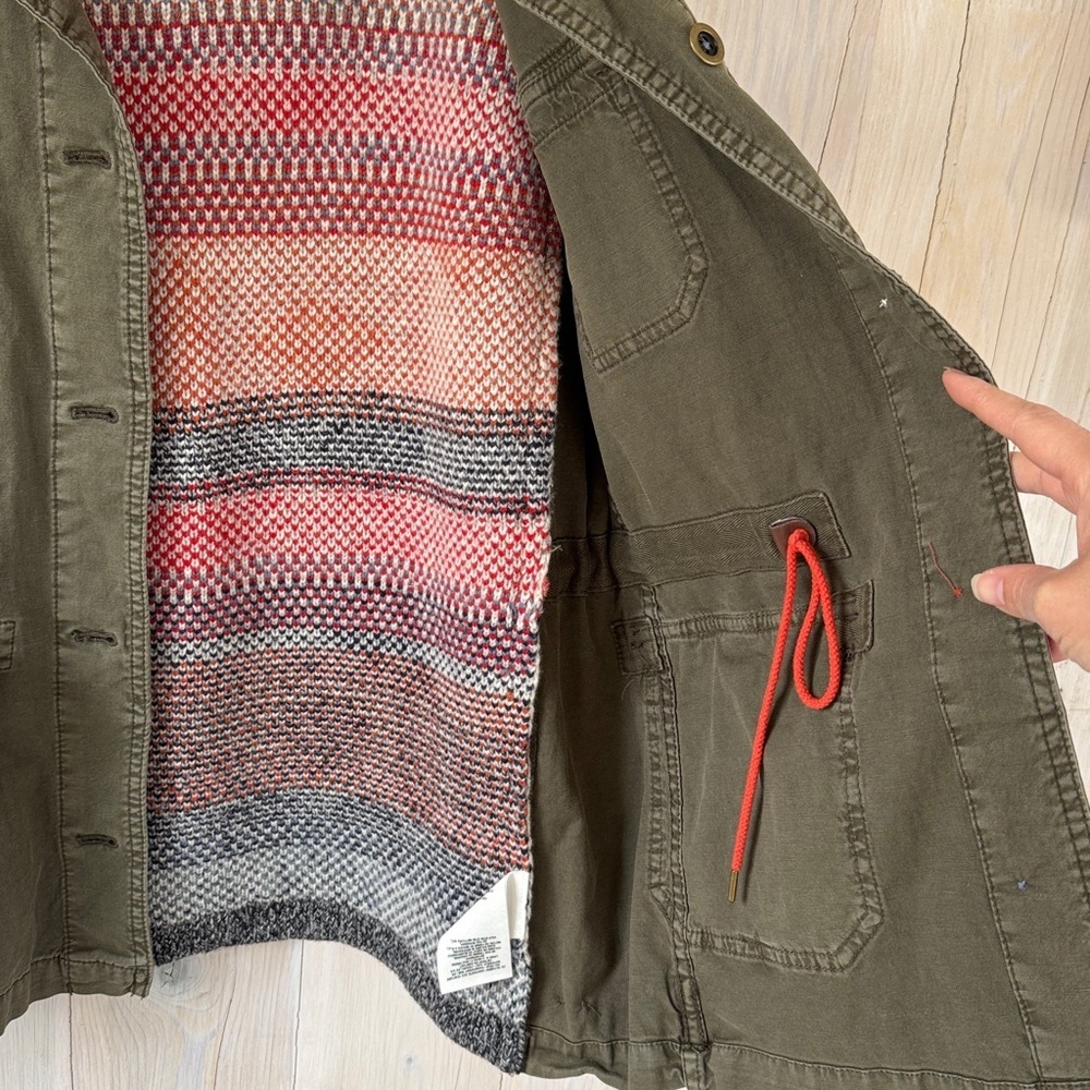 Anthropologie Jacket with Knit Wool Pattern Back Size M - Picture 3 of 11